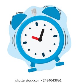 alarm clock vector illustration, flat style vector illustration