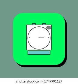 alarm clock vector illustration icon. alarm clock icon in two-dimensional shape. The concept of countdown and wake up by using a alarm clock modern icon. alarm clock flat icon