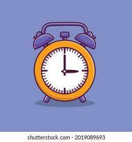 ilustración del vector de reloj de alarma. icono de reloj. de vuelta al despertador escolar.