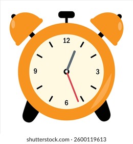 Alarm clock vector illustration on white background