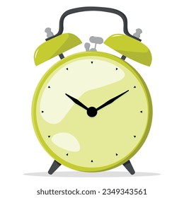 alarm clock vector illustration. one line alarm clock