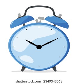 alarm clock vector illustration. one line alarm clock