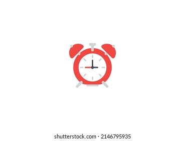 Alarm Clock Vector Isolated Emoticon. Alarm Clock Icon