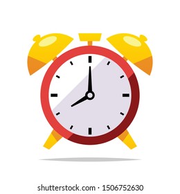 Alarm clock vector isolated illustration