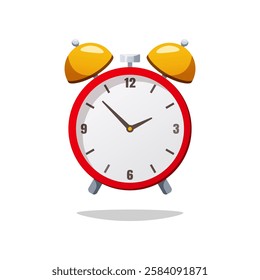 Alarm clock vector isolated on white background.