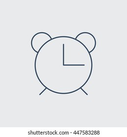 Alarm Clock Vector Line Icon. Eps.-10.