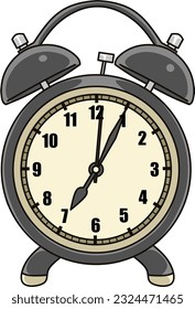 vector de reloj de alarma en colores suaves