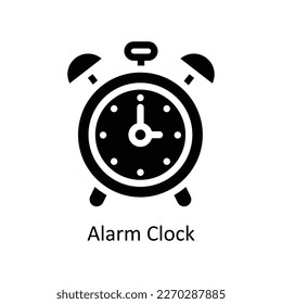 Alarm Clock Vector   solid Icons. Simple stock illustration stock