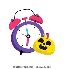 Alarm Clock Vector style icon. Eps 10 file