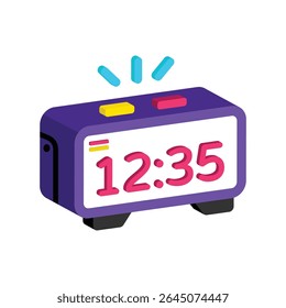 Ícones de estilo Alarm Clock Vetor. Arquivo EPS 10.