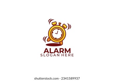 alarm clock vector template design logo