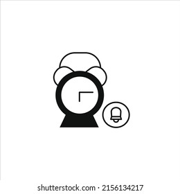 alarm clock vector type icon