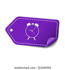 Alarm Clock Violet Vector Icon Design