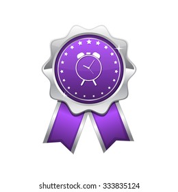 Alarm Clock Violet Vector Icon Design