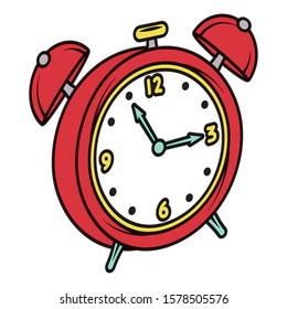 alarm clock wake up pop art style vector illustration design