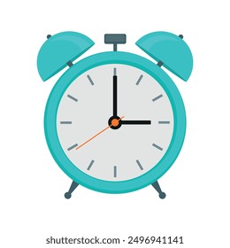 Alarm clock. Wake up timer clock. Morning timer clock cartoon design. Ringing watch. Vector illustration.