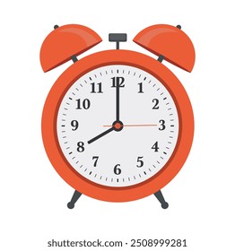 Alarm clock. Wake up timer clock. Morning timer clock cartoon design. Ringing watch. Vector illustration.