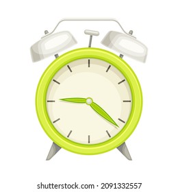 Reloj de alarma, tiempo de despertar, Ilustración vectorial del concepto de Buenos días