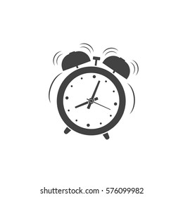 Alarm clock wake-up time icon isolated on white background. Vector illustration