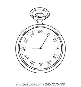 Alarm clock wake-up time isolated on background in flat style. Vector illustration