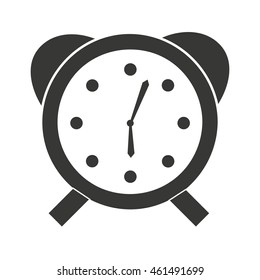 alarm clock watch icon vector isolated graphic