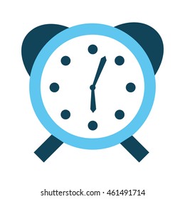 alarm clock watch icon vector isolated graphic