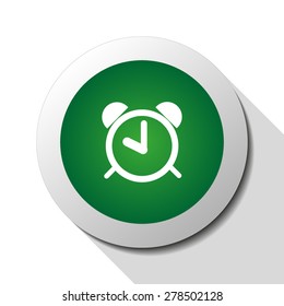 Alarm clock, web icon. Vector design