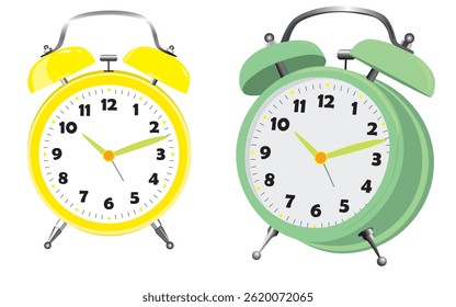 Alarm clock, yellow and green alarm clock