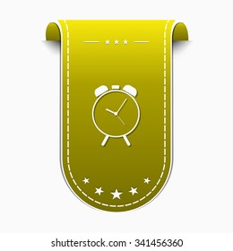 Alarm Clock Yellow Vector Icon Design