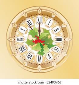 Alarm clock;New Year's background