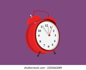 vector de reloj de anillo de relojes de alarma