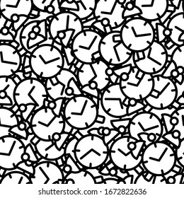 Alarm Clocks seamless pattern background