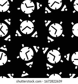 Alarm Clocks seamless pattern background
