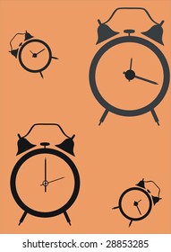 alarm clock-vector background