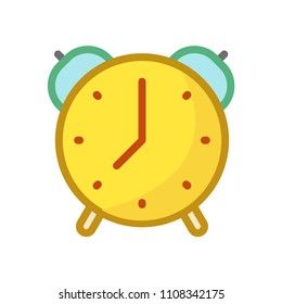 Alarm colored vector icon. Isolated on white background