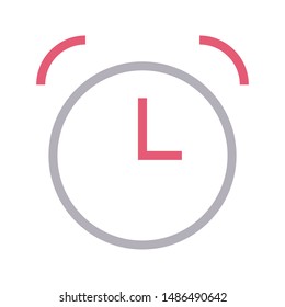 alarm colour line vector icon