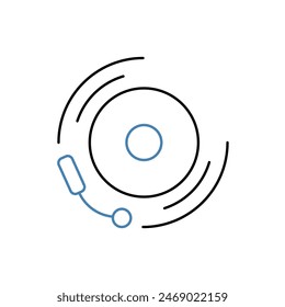 alarm concept line icon. Simple element illustration. alarm concept outline symbol design.