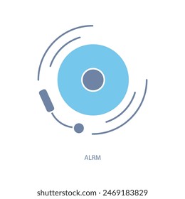 alarm concept line icon. Simple element illustration. alarm concept outline symbol design.