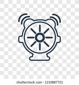 Alarm concept vector linear icon isolated on transparent background, Alarm concept transparency concept in outline style