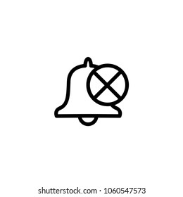 alarm disable icon vector template