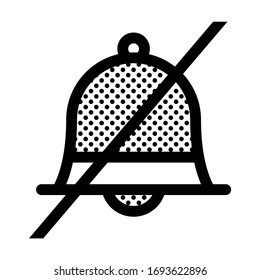 Alarm Disabled. Notification Disabled. Icon Filled with Dots.