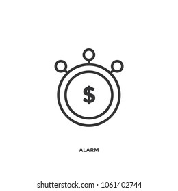 Alarm Dollar Vector icon