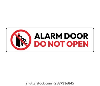 Alarm Door Warning Sign Security Alert High Quality Vector