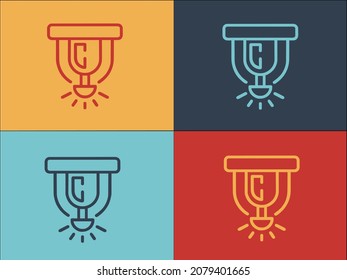 Alarm Emergency Logo Template, Simple Flat Icon Of emergency,alarm,danger