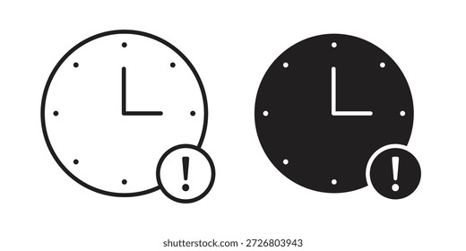 Icono de exclamación de alarma icono plano simple. Versión Liner - Vector de stock.