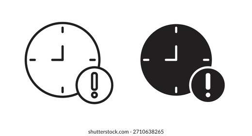 Icono de la exclamación de la alarma. Colección plana y del estilo del movimiento. símbolo simple