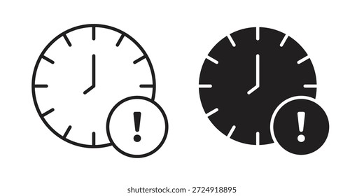Alarm Ausrufezeichen Symbol flach und Strich Sammlung für ui ux Arbeit.