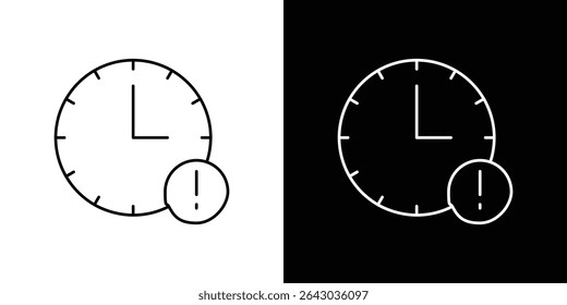Alarm exclamation icon Flat style logo vector. perfect for UI designs