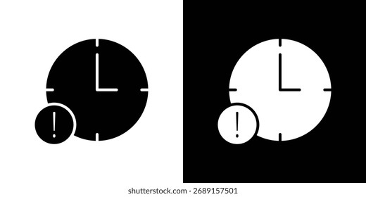 Alarm exclamation icon symbol. simple flat symbol on blank background.