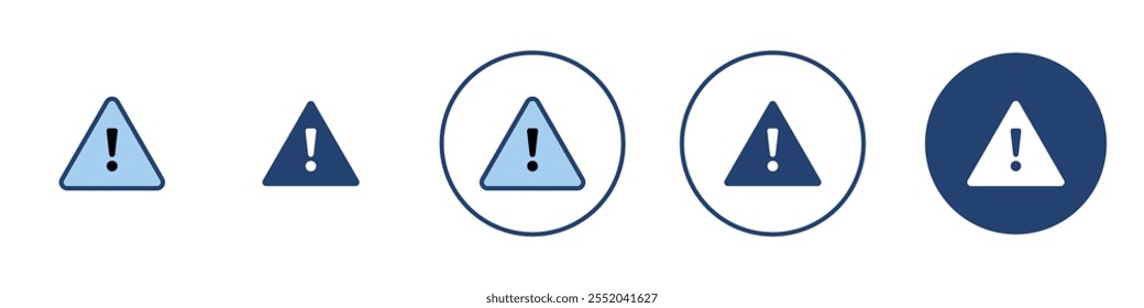 Alarm exclamation icon Thin line art isolated